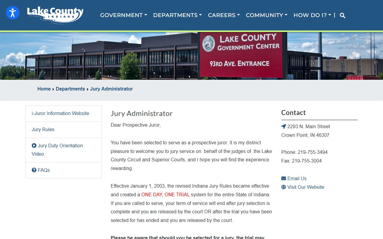Lake County Clerk court and jury records access