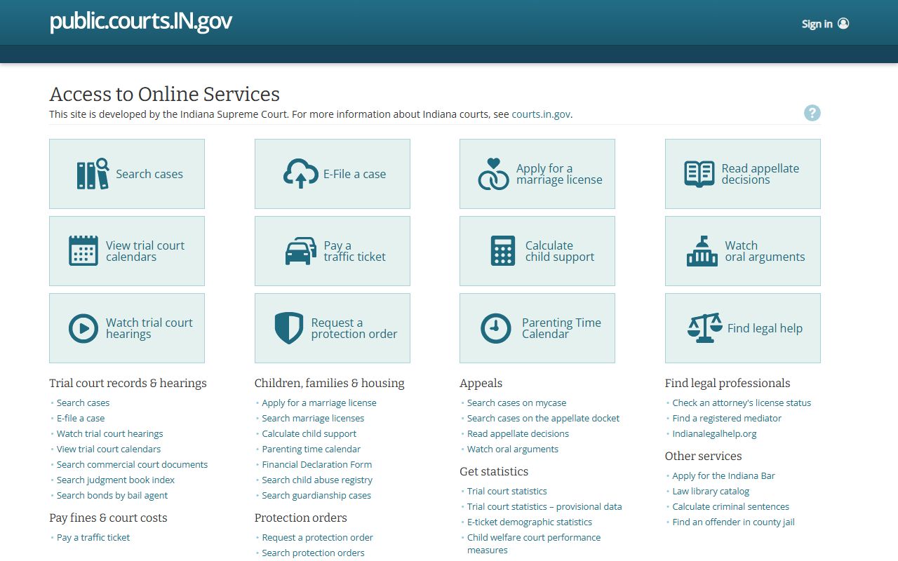 Lake County court records Indiana public portal