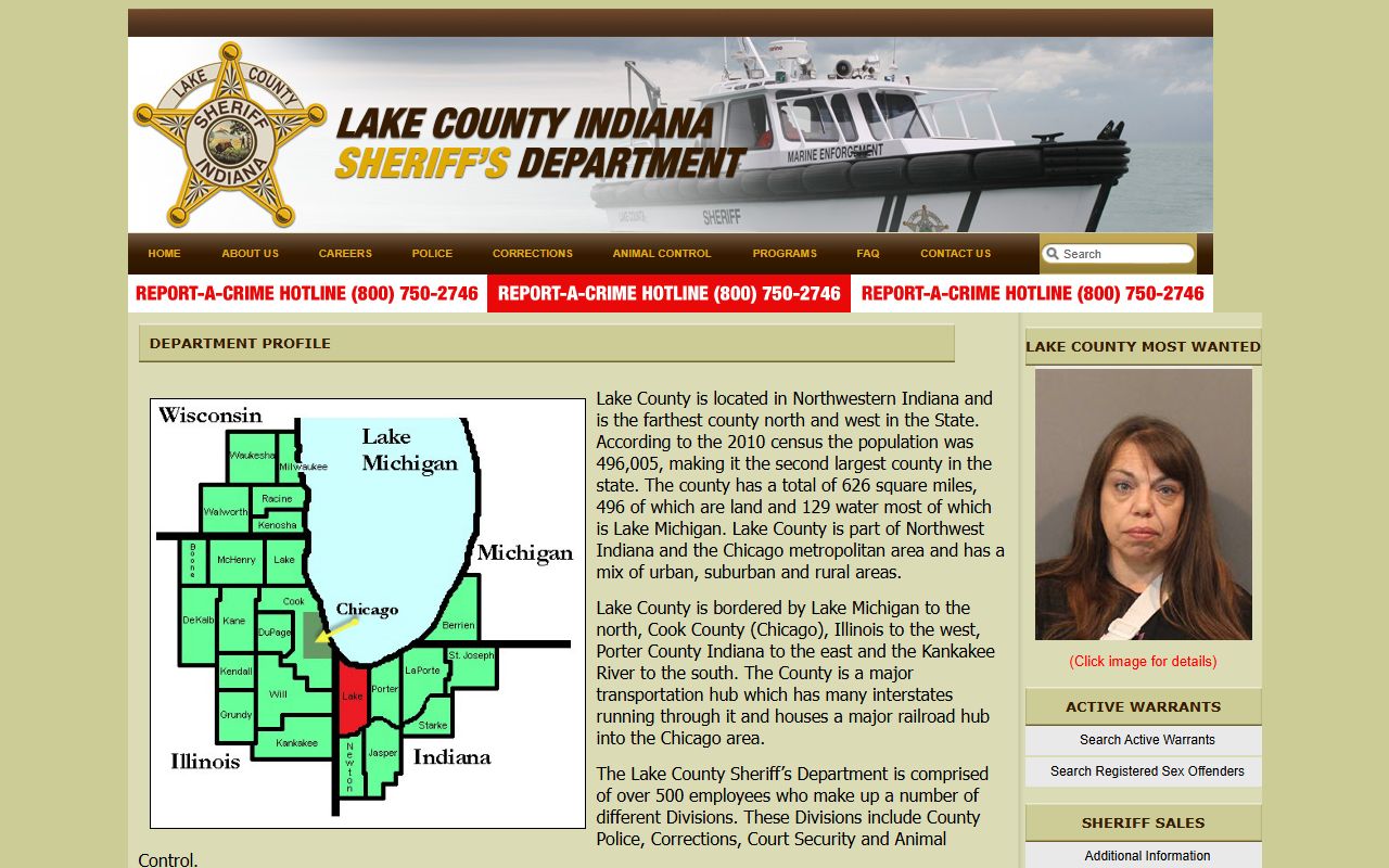 Lake County inmate records sheriff department profile