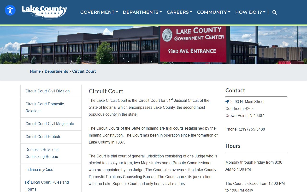 Lake County probate records Lake Circuit Court jurisdiction